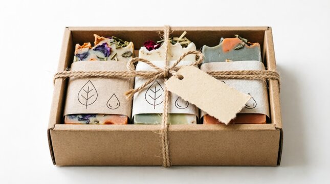 Handmade Soap Gift Box with Natural Ingredients for Wellness Branding