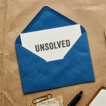 Unsolved Mystery Letter Inside Blue Envelope Case File Detail