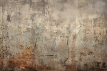 Fototapeta premium Processed collage of dirty brown concrete wall surface texture. Background for banner, backdrop
