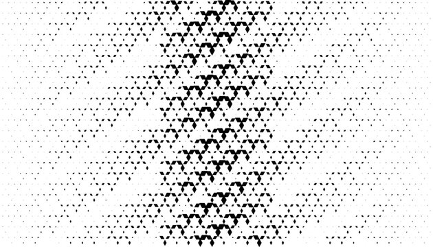 Black and white smooth transition pattern with geometric halftone. Editable graphic resource for sporty background and jersey design. Vector format illustration. Eps10