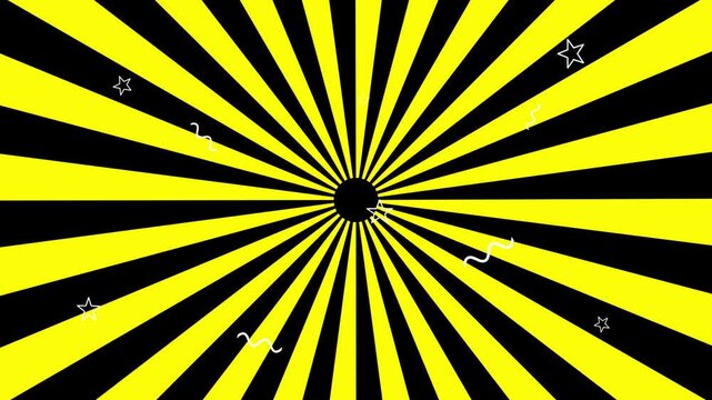 vintage funfair pop art burst animation loop