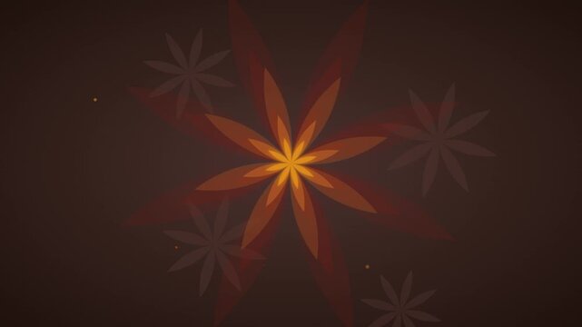 warm autumn earth tone flower tunnel animation