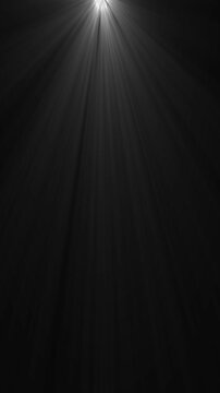Abstract white light rays and dynamic sun beams on phone screen black background, glowing spotlight flare burst overlay, bright sunlight shine animation, volumetric light effect. 4k loop video