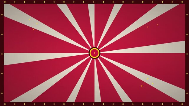 retro vibrant circus sunburst motion background loop