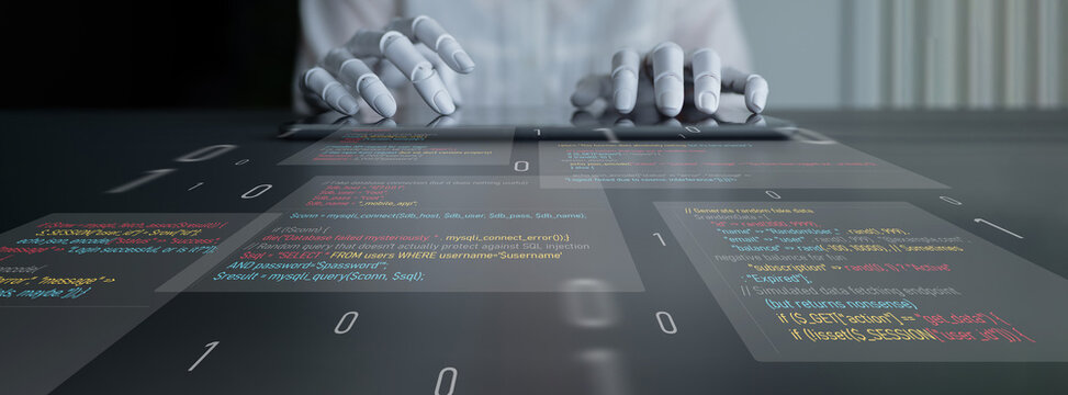 AI auditing faulty programming code, detecting anomalies, insecure logic, and suggesting corrections in a humorous and flawed code example. Latch