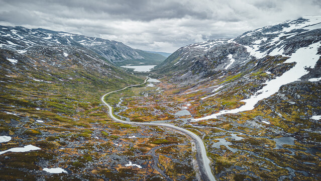 mountain road in norway