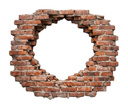PNG Circular brick wall opening
