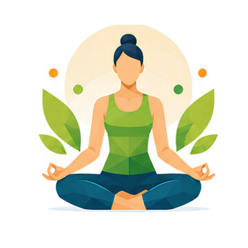 yoga woman vector
