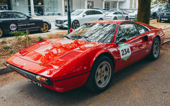 Caramulo, Viseu, Portugal &ndash; September 04, 2026: Classic Red 1978 Ferrari 308 GTB on Display at the Caramulo Motorfestival