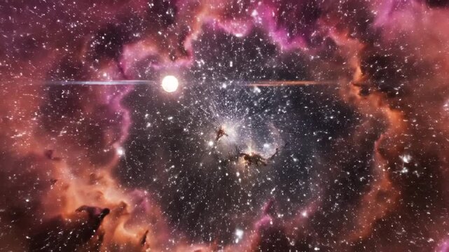 Exploding Star Nebula Cosmic Event Animation