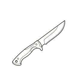 Obraz premium Outline of a hunting knife