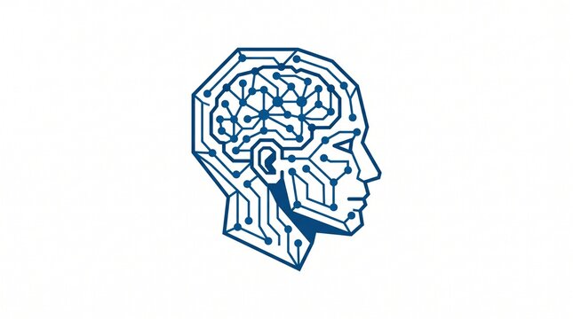 Futuristic AI and digital logo symbols featuring neural networks, machine learning, automation, data intelligence, and smart technology in clean minimalist vector designs.