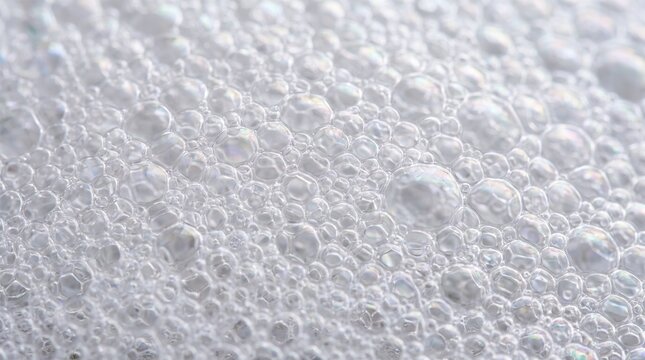 White soap bubbles