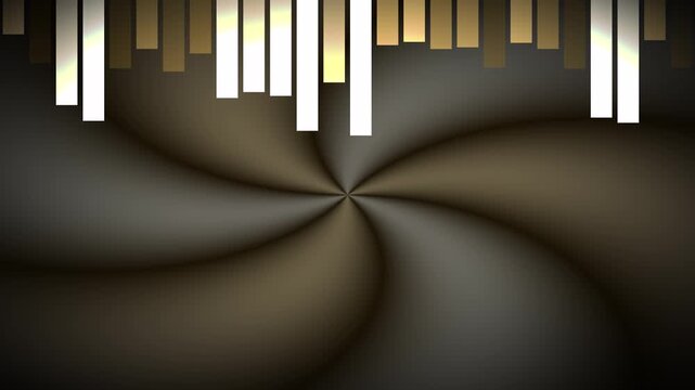 Abstract Piano Keys Moving on Metallic Spiral Background in Modern Audio Reactive Motion Graphic