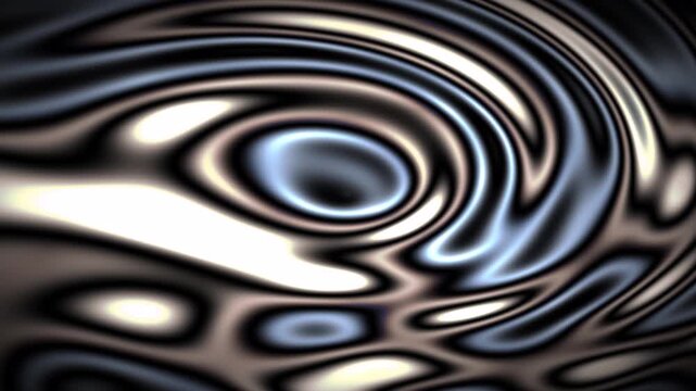 Liquid Metal Abstract Background with Flowing Silver Ripples and Chrome Reflections
