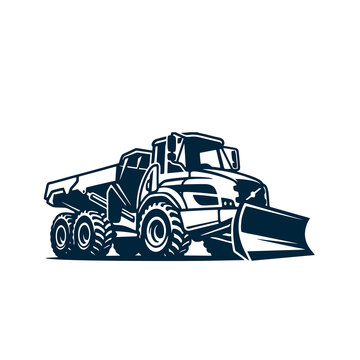 Construction vehicle truck logo