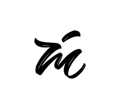 Initial Brush Lettering PNG with Transparent Background for Branding, Logo, Typography, and Creative Design im