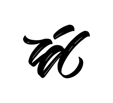 Initial Brush Lettering PNG with Transparent Background for Branding, Logo, Typography, and Creative Design id