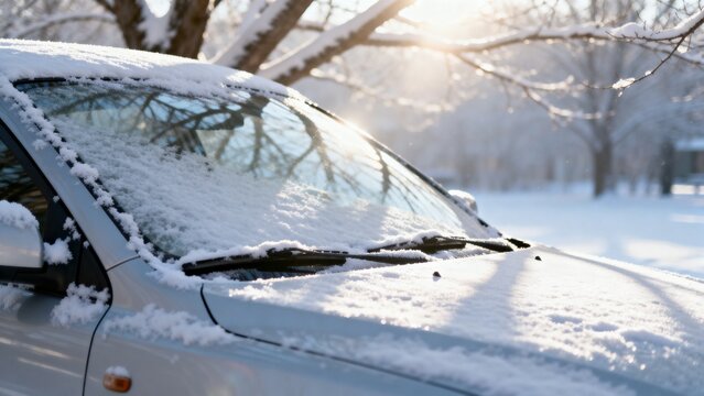 car in snow