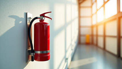 Obraz premium Fire Extinguisher Workplace Safety Industrial Setting