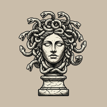 Medusa-Gorgon-Head-Statue-Snake-Hair-Greek-Mythology