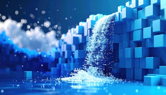 Digital data explosion in cyberspace environment.