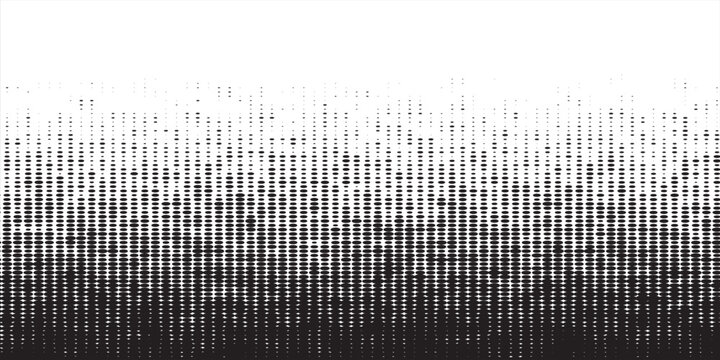 Black and white halftone dot pattern background gradient texture with vertical lines
