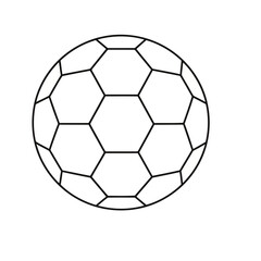 Fototapeta premium Soccer ball outline