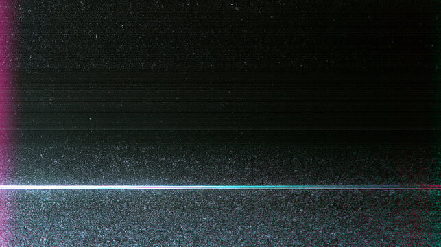 Analog tv noise texture with static grain and interference line