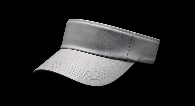 mockup of a silver color visor hat