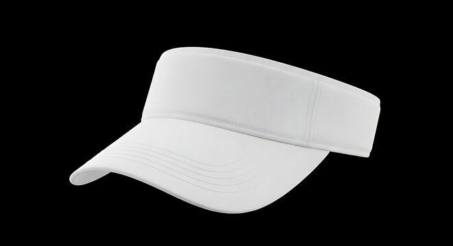 mockup of a white color visor hat