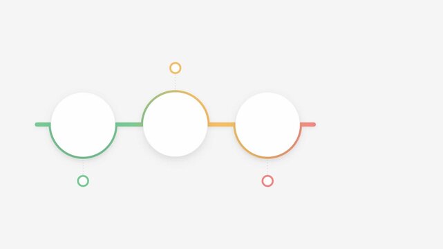 Animated 4 step infographic for business process. 4K Video