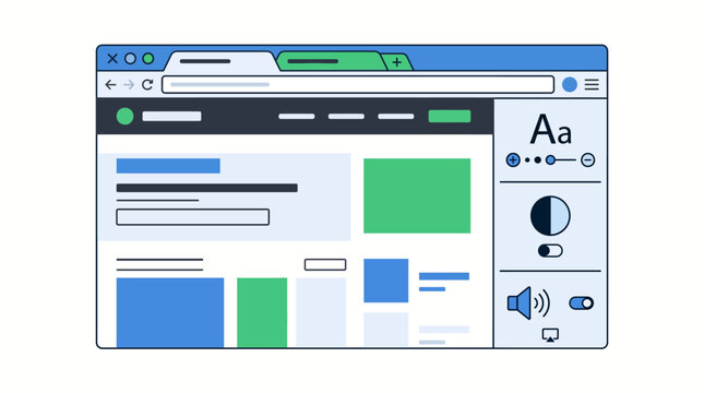 Web browser interface with customizable user settings and ui design