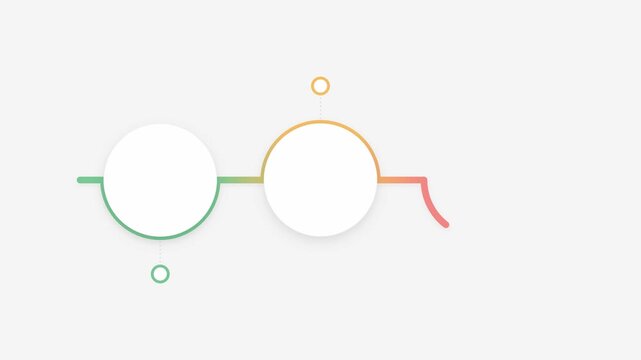 3 step infographic timeline animation. 4K Video
