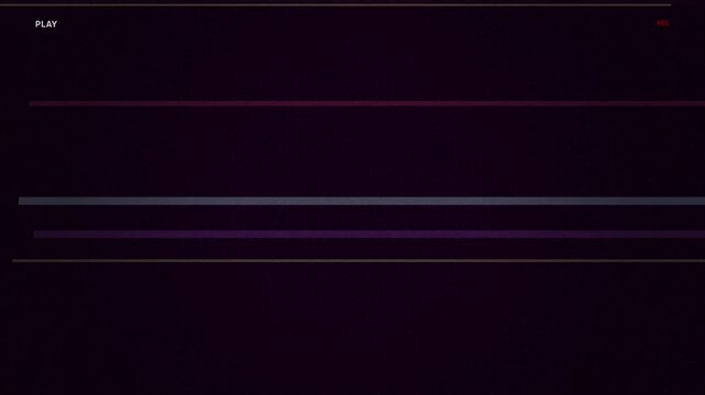 Dark purple background featuring thin horizontal lines with a small play text indicator in the upper left corner