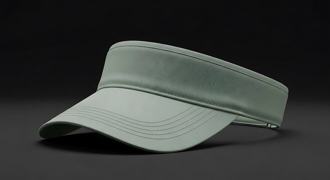 mockup of a sage green color visor hat