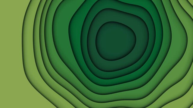 3D render paper layer A dynamic 3D rendering of concentric circular layers that gradually expand outward from a central point