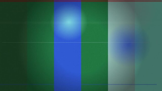 Abstract background featuring vertical stripes of blue green cyan white red and purple resembling standard test pattern graphics.