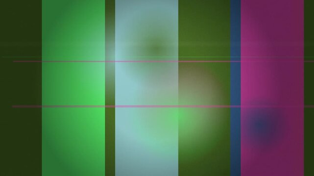 Abstract background featuring vertical stripes of blue green cyan white red and purple resembling standard test pattern graphics.