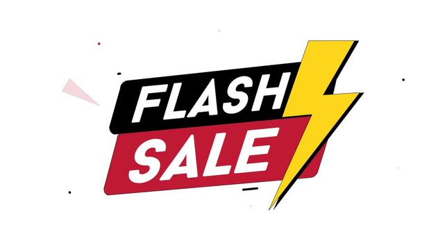 Flash Sale Lightning Bolt Animation for Shopping Promotion