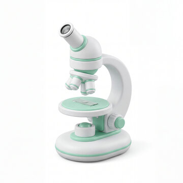 Laboratory Microscope. 3D Icon on White Background