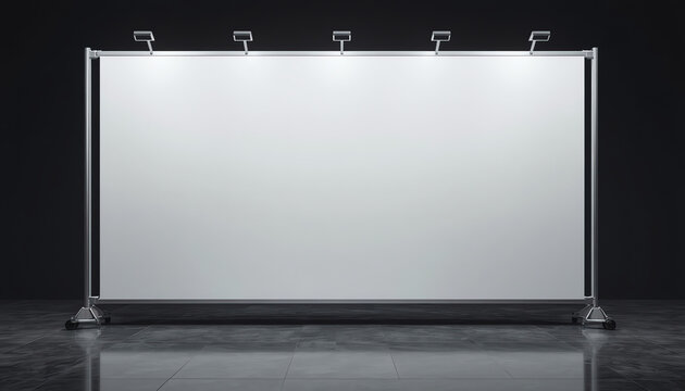 Blank Step and Repeat Telescoping Backdrop Banner
