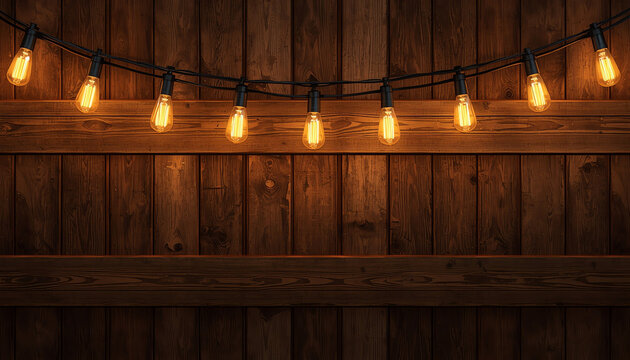 Light bulb on wooden background ,Space for your task or message. 
