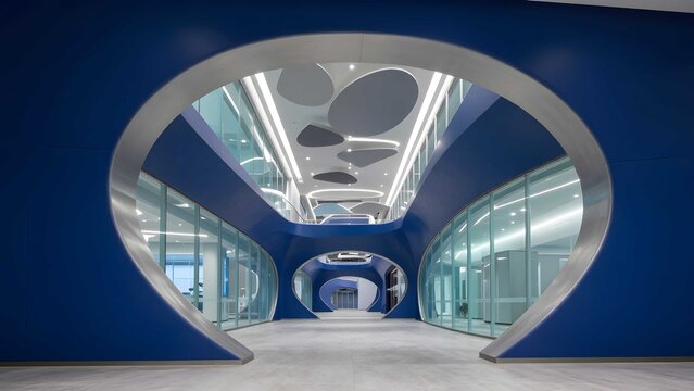 Minimalist passage showcasing innovative contemporary architecture