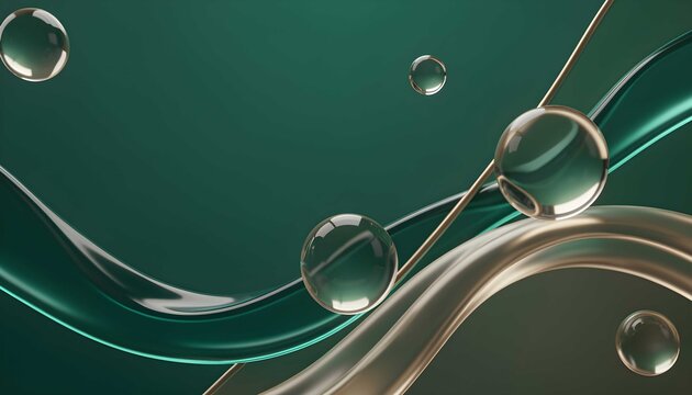 Premium abstract glass background with graceful flowing elements