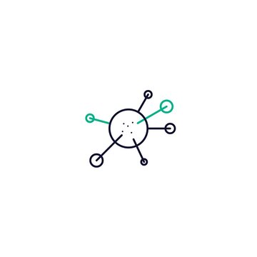 Central Network Molecule With Radiating Connection Nodes
