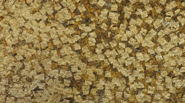 Traditional flat gold leaf metal texture background