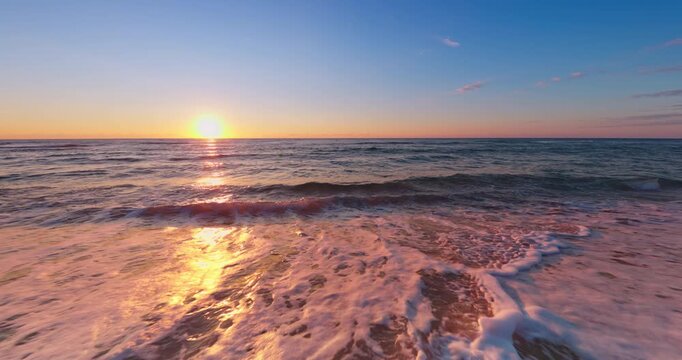 Beautiful cloudscape over the sea, sunrise shot