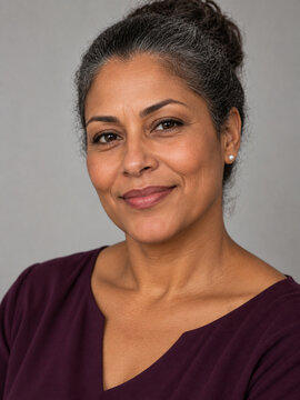 Portrait of a Confident Mature Businesswoman Smiling in Studio