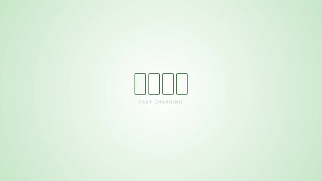 Digital battery power indicator showing rapid energy recharge